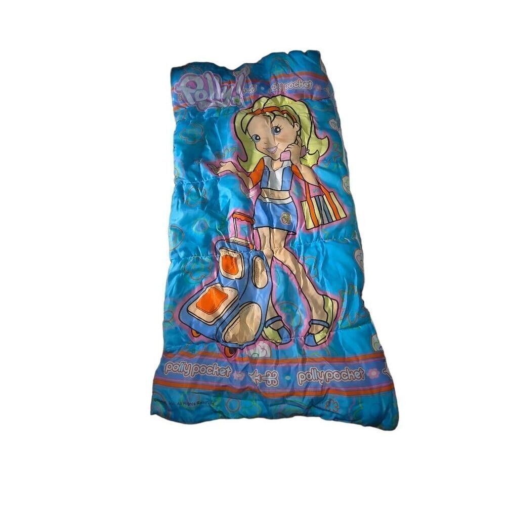 Polly Pocket Children's Kids Sleeping Bag Blanket 57x30 Travel Vintage 1990s